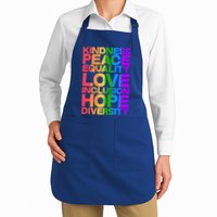 Kindness Peace Equality Love Inclusion Hope Diversity Apron