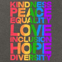 Kindness Peace Equality Love Inclusion Hope Diversity Cotton Canvas Backpack