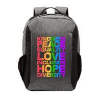 Kindness Peace Equality Love Inclusion Hope Diversity Vector Backpack