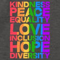 Kindness Peace Equality Love Inclusion Hope Diversity Vector Backpack