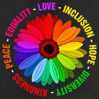 Kindness Peace Equality Love Inclusion Hope Diversity Cool Comfort Performance Bucket Hat