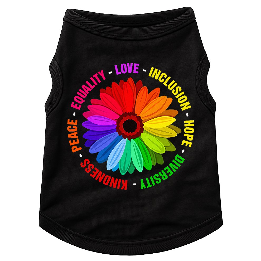 Kindness Peace Equality Love Inclusion Hope Diversity Doggie Tank