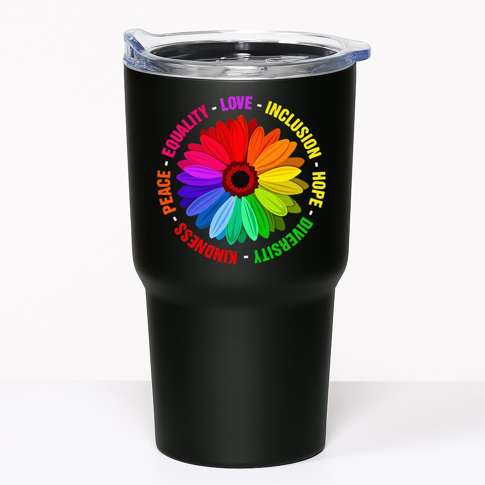 Kindness Peace Equality Love Inclusion Hope Diversity Tumbler