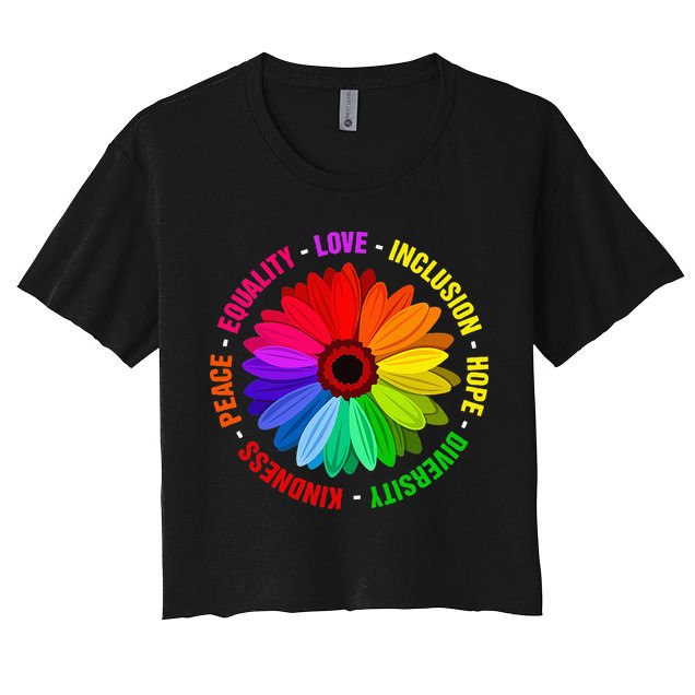 Kindness Peace Equality Love Inclusion Hope Diversity Crop Top