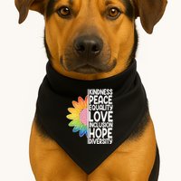 Kidness Peace Equality Love Inclusion Hope Diversity USA-Made Doggie Bandana