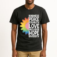 Kidness Peace Equality Love Inclusion Hope Diversity Tall T-Shirt