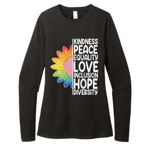 Kidness Peace Equality Love Inclusion Hope Diversity Womens CVC Long Sleeve Shirt