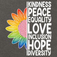 Kidness Peace Equality Love Inclusion Hope Diversity Cotton Canvas Backpack