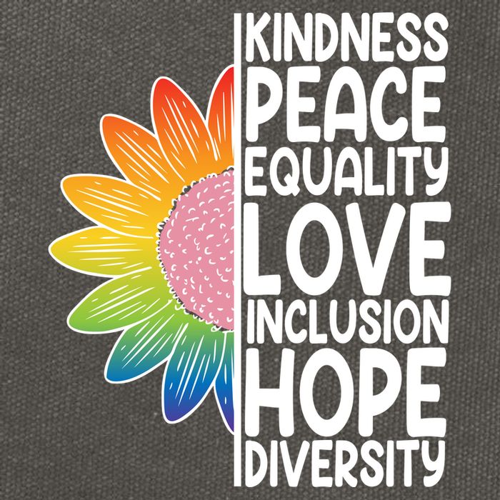Kidness Peace Equality Love Inclusion Hope Diversity Cotton Canvas Backpack