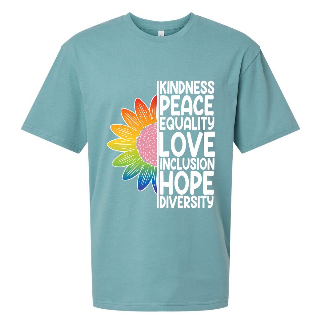 Kidness Peace Equality Love Inclusion Hope Diversity Sueded Cloud Jersey T-Shirt
