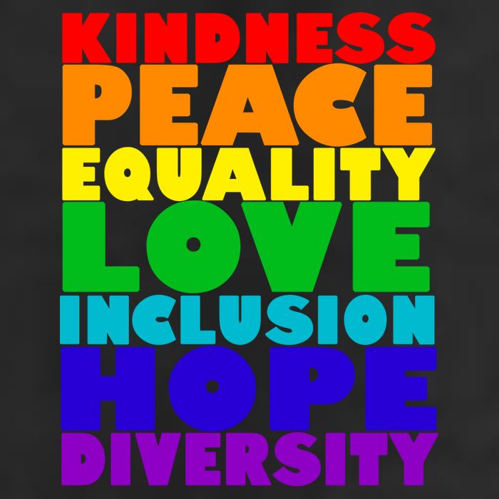 Kindness Peace Equality Love Inclusion Hope Diversity Adult Drive Performance Visor