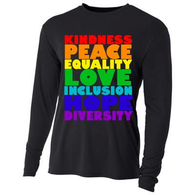Kindness Peace Equality Love Inclusion Hope Diversity Cooling Performance Long Sleeve Crew