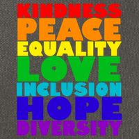 Kindness Peace Equality Love Inclusion Hope Diversity Cotton Canvas Backpack