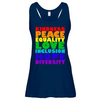 Kindness Peace Equality Love Inclusion Hope Diversity Ladies Essential Flowy Tank