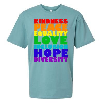 Kindness Peace Equality Love Inclusion Hope Diversity Sueded Cloud Jersey T-Shirt