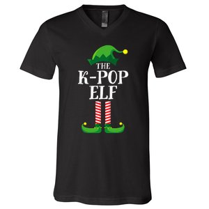 K Pop Elf Matching Family Group Christmas Party V-Neck T-Shirt