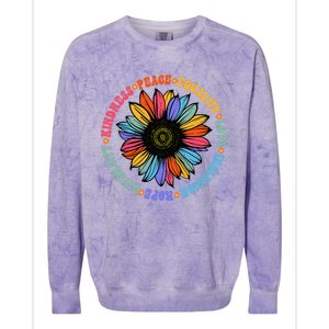 Kindness Peace Equality Love Hope Diversity Human Rights Colorblast Crewneck Sweatshirt