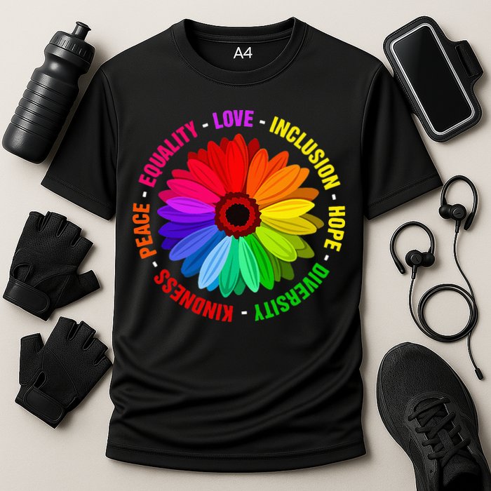 Kindness Peace Equality Love Inclusion Hope Diversity Cooling Performance Crew T-Shirt