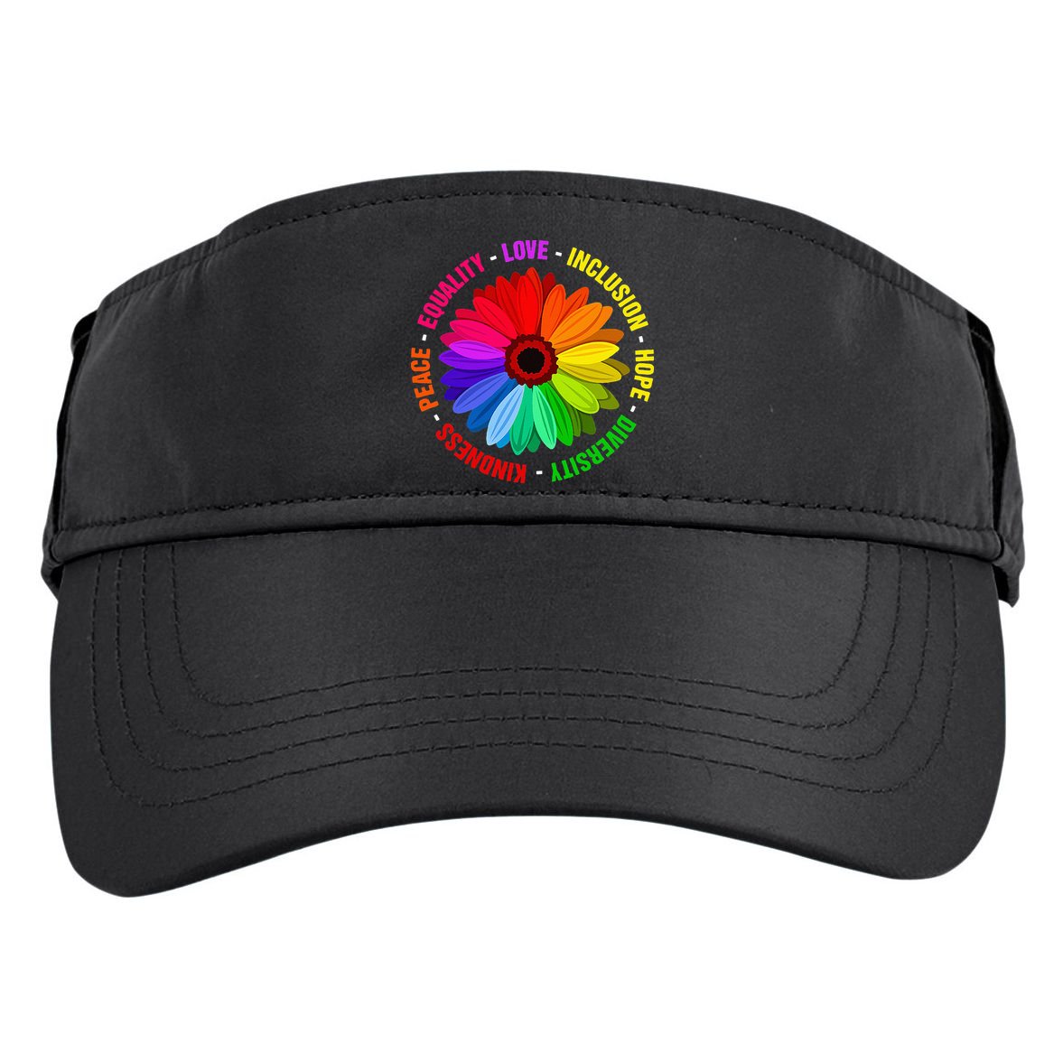 Kindness Peace Equality Love Inclusion Hope Diversity Adult Drive Performance Visor