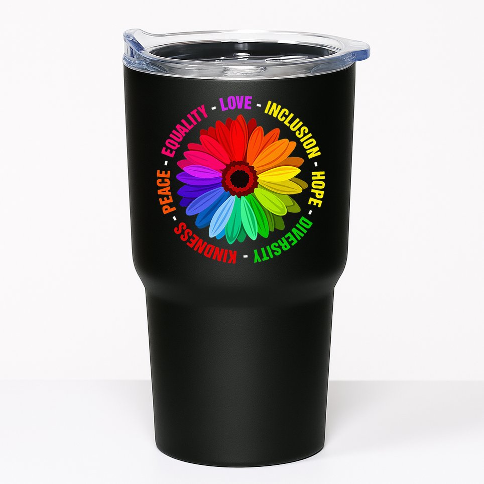 Kindness Peace Equality Love Inclusion Hope Diversity Tumbler