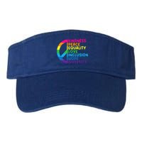 Kindness Peace Equality Love Inclusion Hope Diversity Valucap Bio-Washed Visor