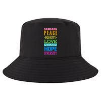 Kindness Peace Equality Love Inclusion Hope Diversity Cool Comfort Performance Bucket Hat