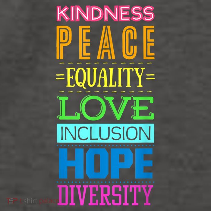 Kindness Peace Equality Love Inclusion Hope Diversity Vector Backpack