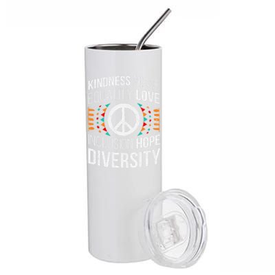 Kindness Peace Equality Love Inclusion Hope Diversity Meaningful Gift Stainless Steel Tumbler