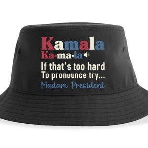 Kamala Pronunciation Funny Presidential Election 2024 Sustainable Bucket Hat