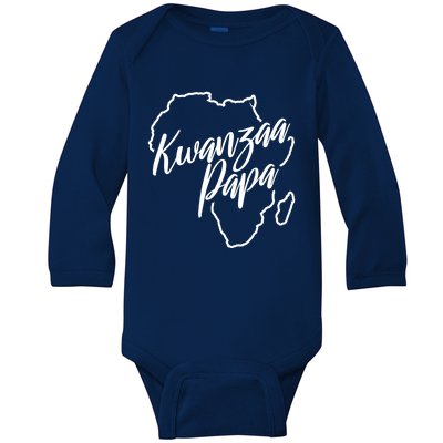 Kwanzaa Papa Funny Africanamerican Dad Great Gift Baby Long Sleeve Bodysuit