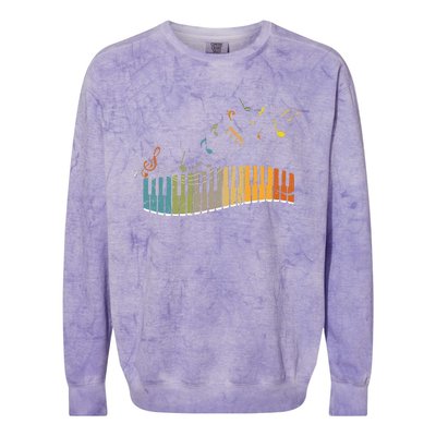 Keyboard Pianist Funny Musician Piano Art Music Colorblast Crewneck Sweatshirt