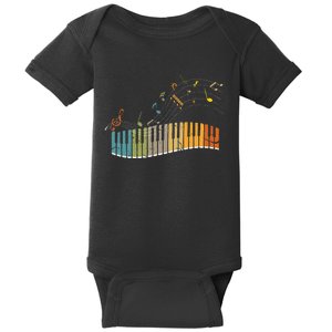 Keyboard Pianist Funny Musician Piano Art Music Baby Bodysuit