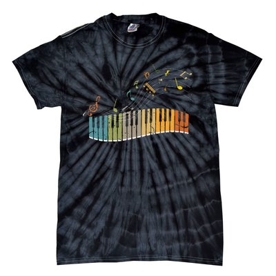 Keyboard Pianist Funny Musician Piano Art Music Tie-Dye T-Shirt