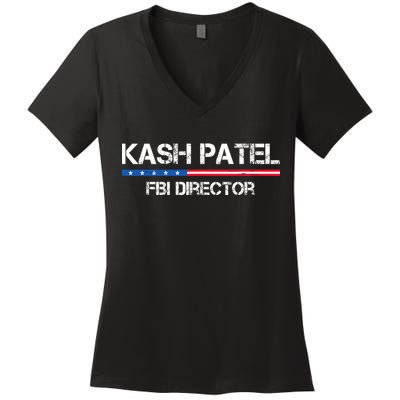 Kash Patel Fbi Director Women's V-Neck T-Shirt