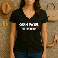 Kash Patel Fbi Director Women's V-Neck T-Shirt