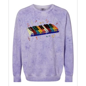 Keyboard Piano Funny Pianist Classical Music Lover Graphic Colorblast Crewneck Sweatshirt