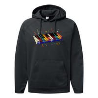 Keyboard Piano Funny Pianist Classical Music Lover Graphic Performance Fleece Hoodie