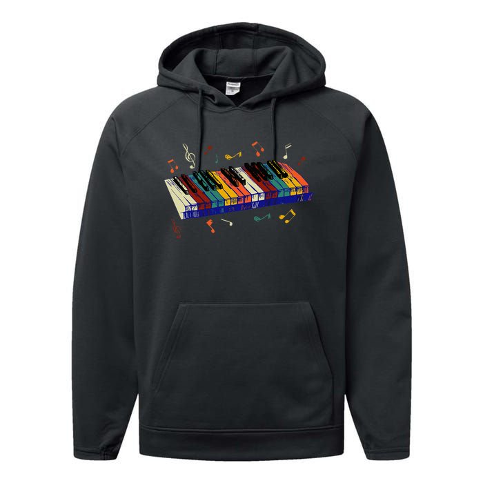 Keyboard Piano Funny Pianist Classical Music Lover Graphic Performance Fleece Hoodie