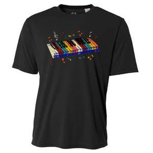 Keyboard Piano Funny Pianist Classical Music Lover Graphic Cooling Performance Crew T-Shirt