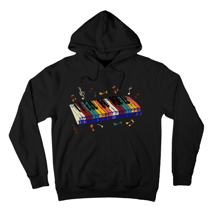 Keyboard Piano Funny Pianist Classical Music Lover Graphic Hoodie