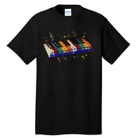 Keyboard Piano Funny Pianist Classical Music Lover Graphic Tall T-Shirt