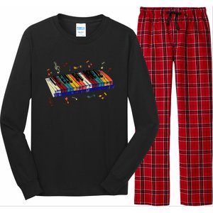 Keyboard Piano Funny Pianist Classical Music Lover Graphic Long Sleeve Pajama Set