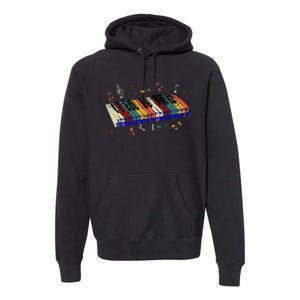 Keyboard Piano Funny Pianist Classical Music Lover Graphic Premium Hoodie