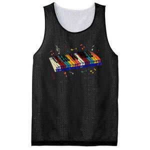 Keyboard Piano Funny Pianist Classical Music Lover Graphic Mesh Reversible Basketball Jersey Tank