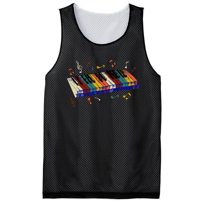 Keyboard Piano Funny Pianist Classical Music Lover Graphic Mesh Reversible Basketball Jersey Tank