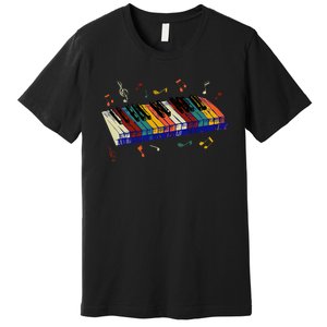 Keyboard Piano Funny Pianist Classical Music Lover Graphic Premium T-Shirt