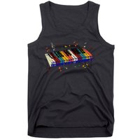 Keyboard Piano Funny Pianist Classical Music Lover Graphic Tank Top