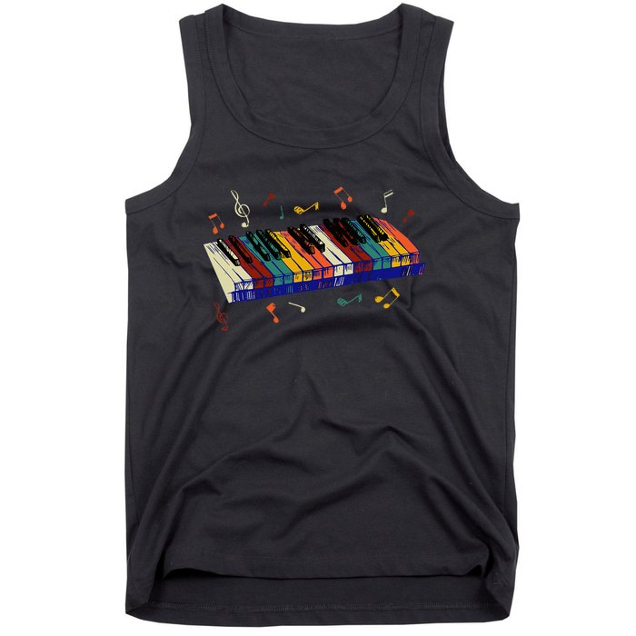 Keyboard Piano Funny Pianist Classical Music Lover Graphic Tank Top