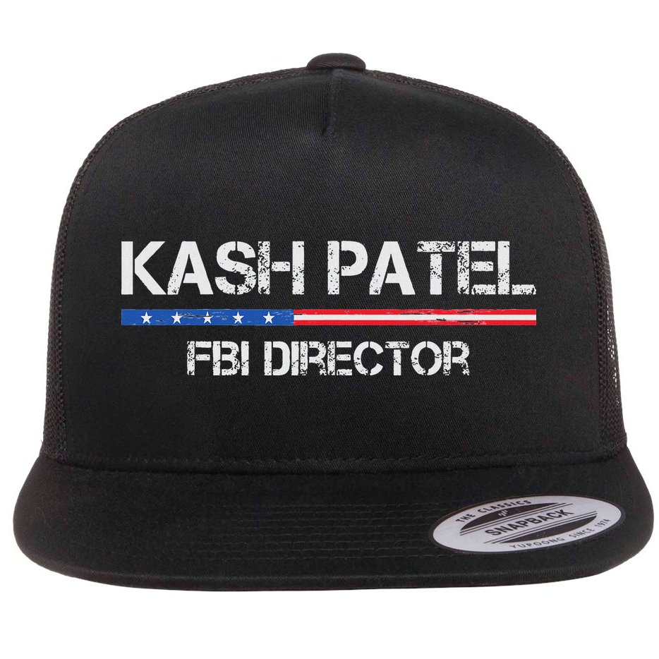 Kash Patel Fbi Director Flat Bill Trucker Hat