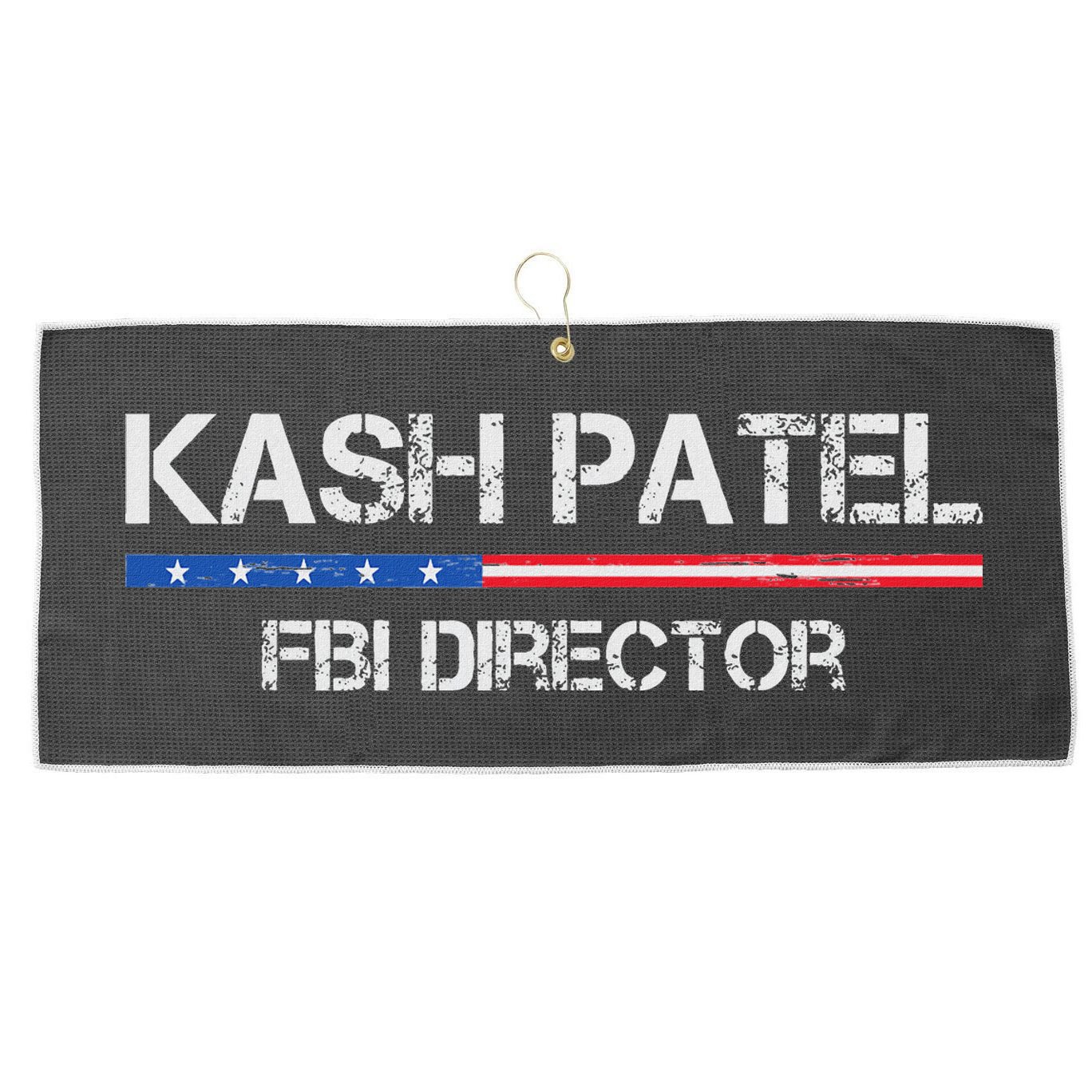 Kash Patel Fbi Director Large Microfiber Waffle Golf Towel